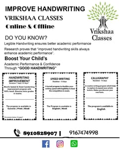 Vrikshaa Classes-Handwriting Improvement Classes