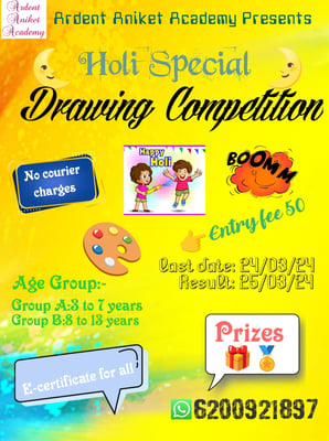 Ardent Aniket Academy-Holi Special Drawing Competition