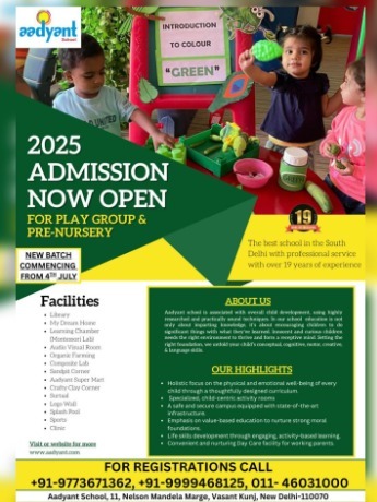 Aadyant School  -  Admissions Open
