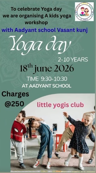 Aadyant School-Kids Yoga Day Workshop