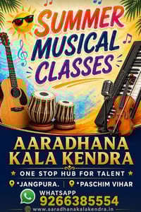 Aaradhana Kala Kendra- Summer Musical Classes