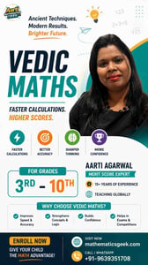 Aarti Mathematics Geeks-Vedic Maths Classes for Grades 3-10