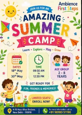 Ambience First Steps-Summer Camp for Kids