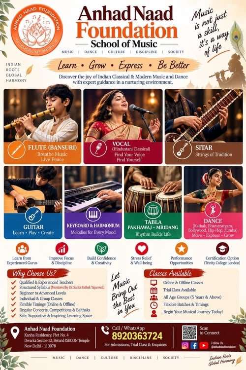 Anhad Naad Foundation-Music and Dance Classes for Kids