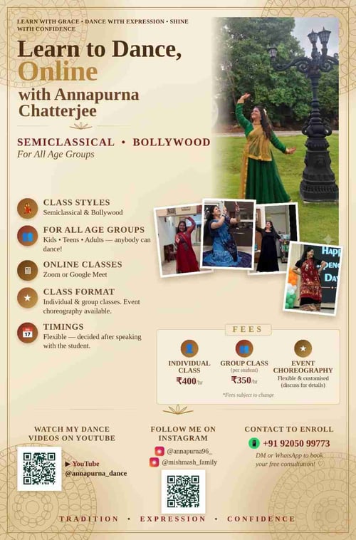 Annapurna Chatterjee Dance Academy-Learn to Dance Online