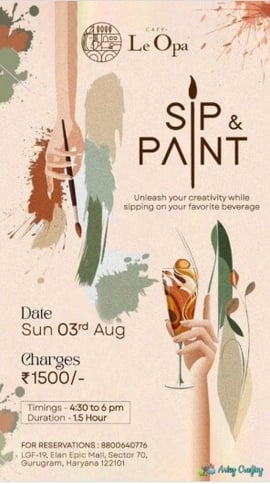 Artsy Craftsy  -  Sip & Paint Art Session