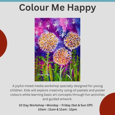 Artsy Craftsy- Colour Me Happy Workshop for Kids