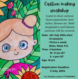 Artsy Craftsy-Cartoon making workshop