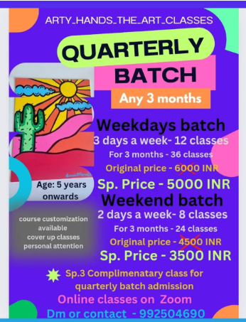 Arty Hands The Art classes  -  Online Art Course For Kids