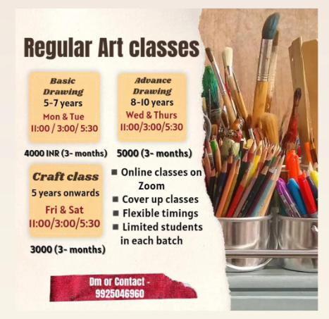 Arty Hands The Art classes  -  Regular Art Classes For Kids