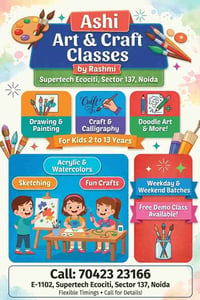 Ashi art & craft classes-Art and Craft Classes for Kids