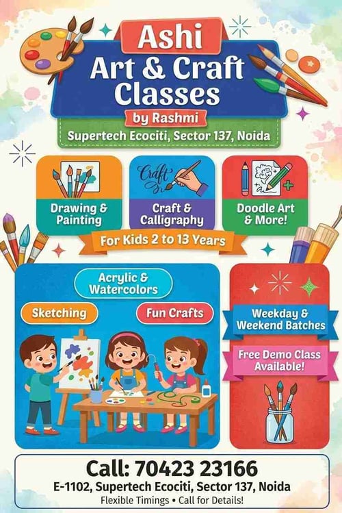 Ashi art & craft classes-Art and Craft Classes for Kids