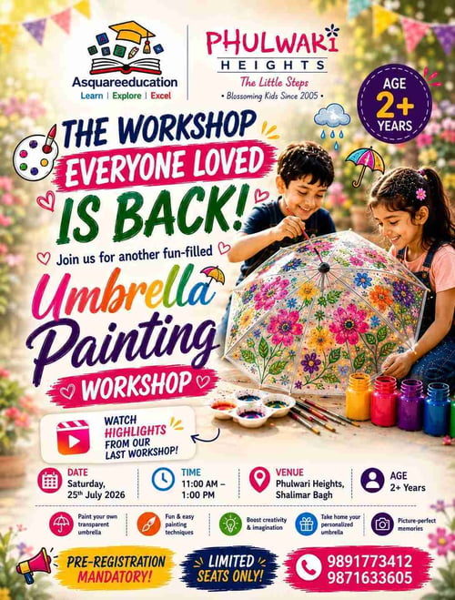 Asquare education-Umbrella Painting Workshop for Kids