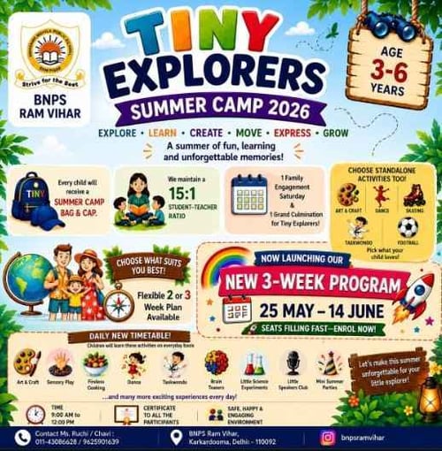 BHARAT NATIONAL PUBLIC SCHOOL-TINY EXPLORERS SUMMER CAMP 2026