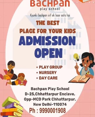 Bachpan Play school-Admission Open