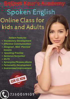 Baljeets English Academy  -  Online Spoken English Classes