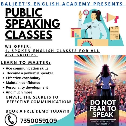 Baljeets English Academy - Public Speaking Classes