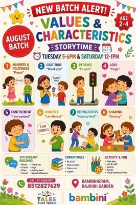 Bambinigram-Values and Characteristics Storytime for Kids