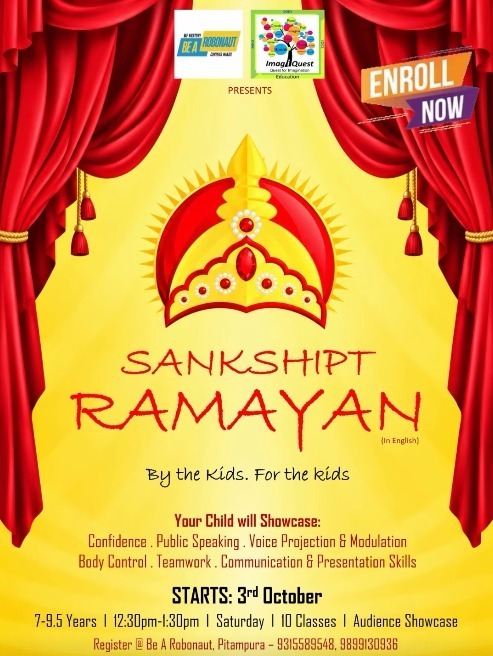 Be a Robonaut-Sankshipt Ramayan Kids Theatre and Public Speaking Program