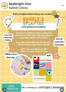 Bee Bright Activity Hub-Bumbly and Splatter Creative Art Classes for Kids