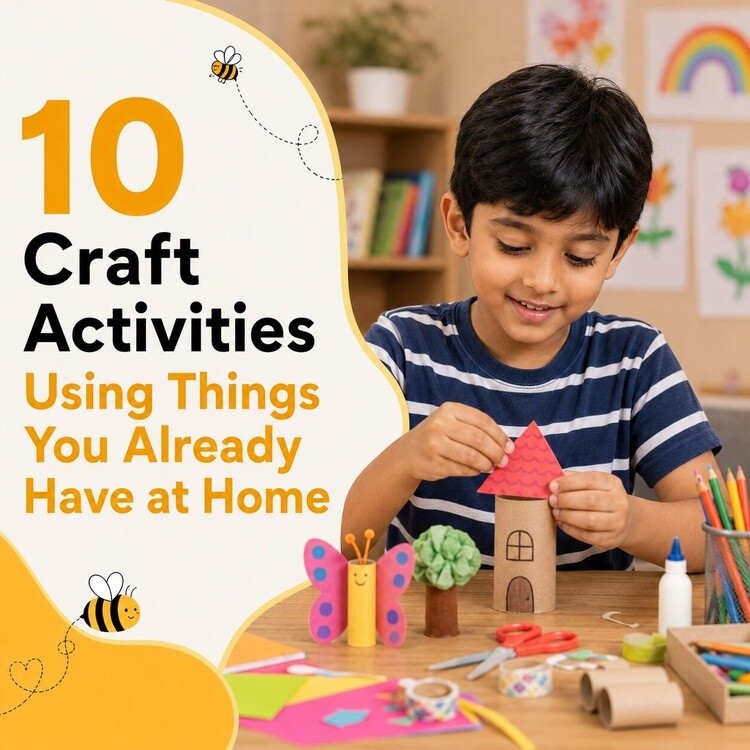 10 Craft Activities Using Things You Already Have at Home