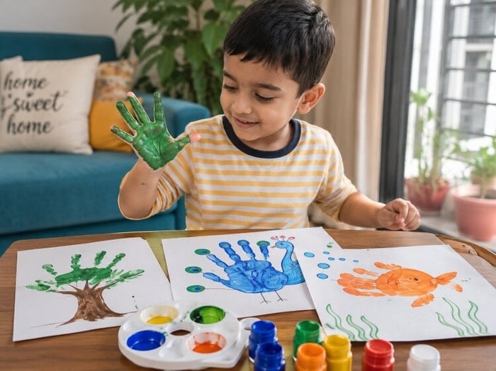 Handprint animals