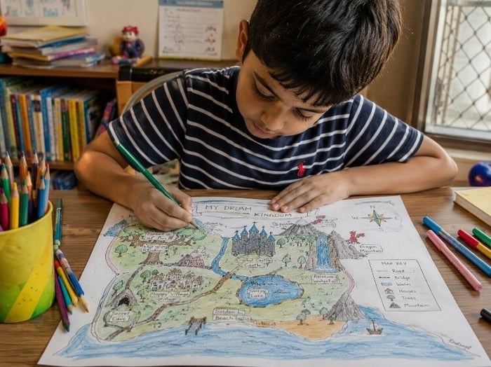 Map making of imagined places 