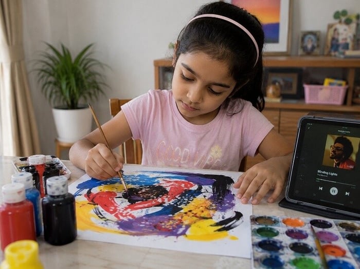 Music mood painting