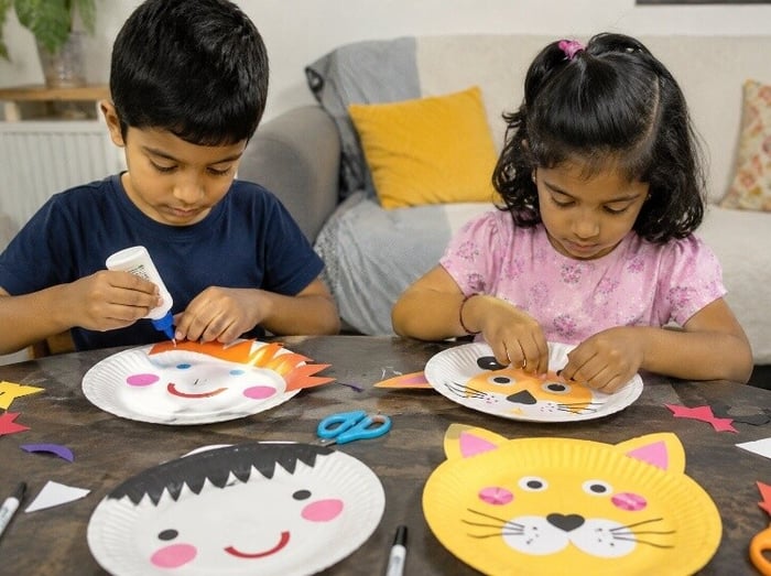 Paper plate faces and masks