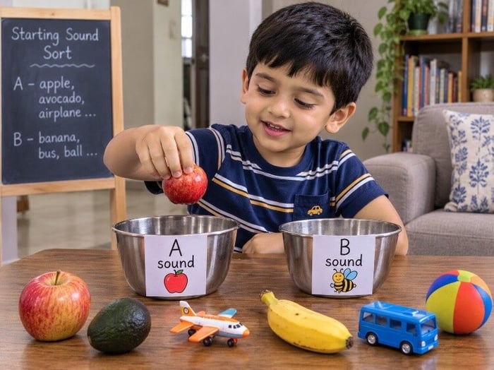 Sound sorting baskets