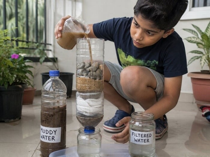 Water filtration towers