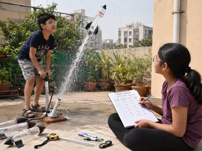 Water rocket engineering with data collection