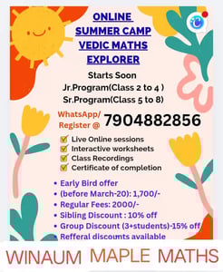 WINAUM MAPLE MATHS-Online Summer Camp 2026
