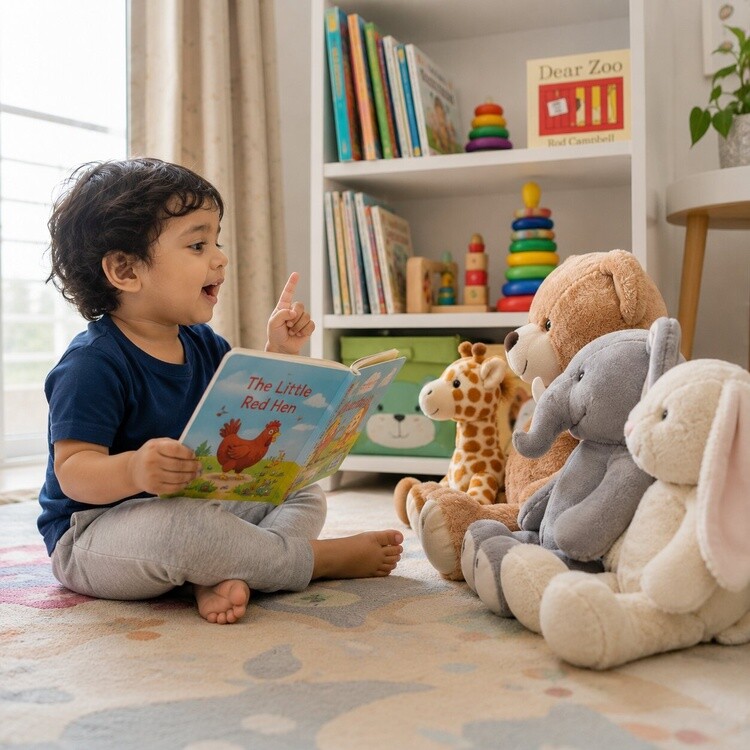 A Child playing with toys