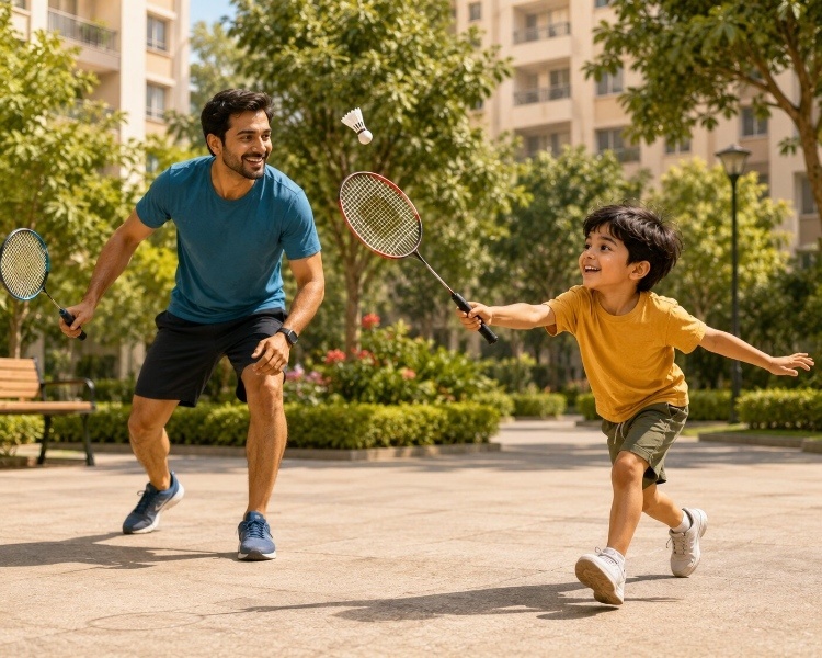 Playing Bad minton