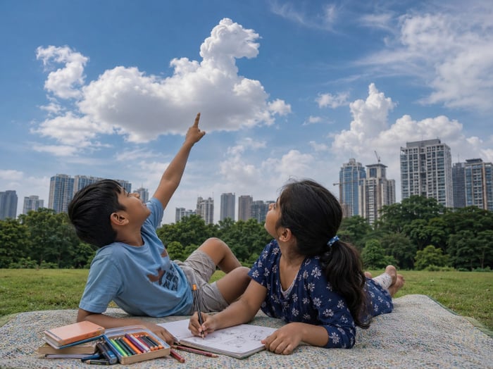 Storytelling from cloud shapes
