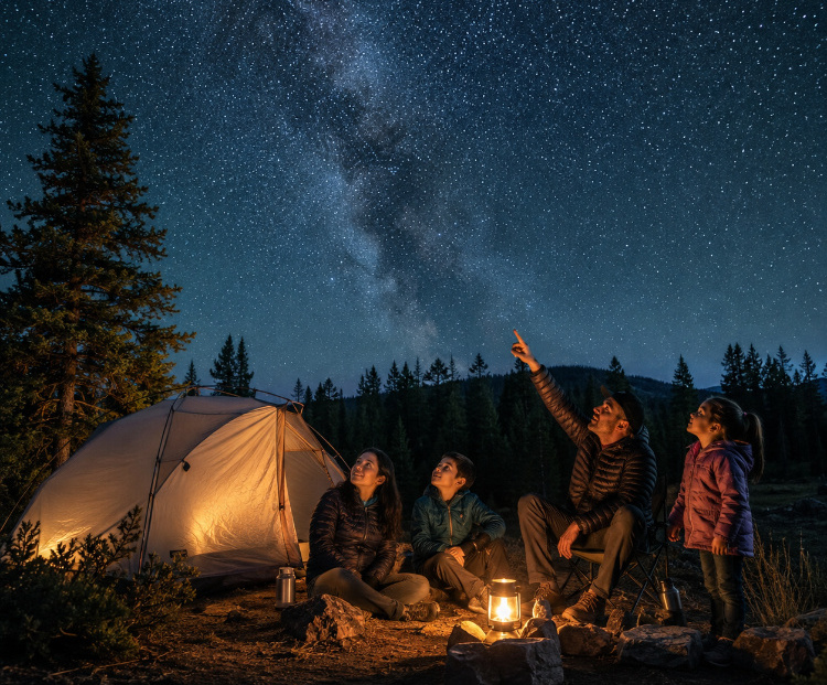 Family stargazing