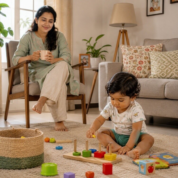 Child play around Parent