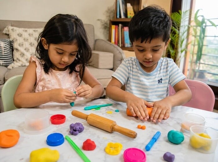 Playdough hand gym continued