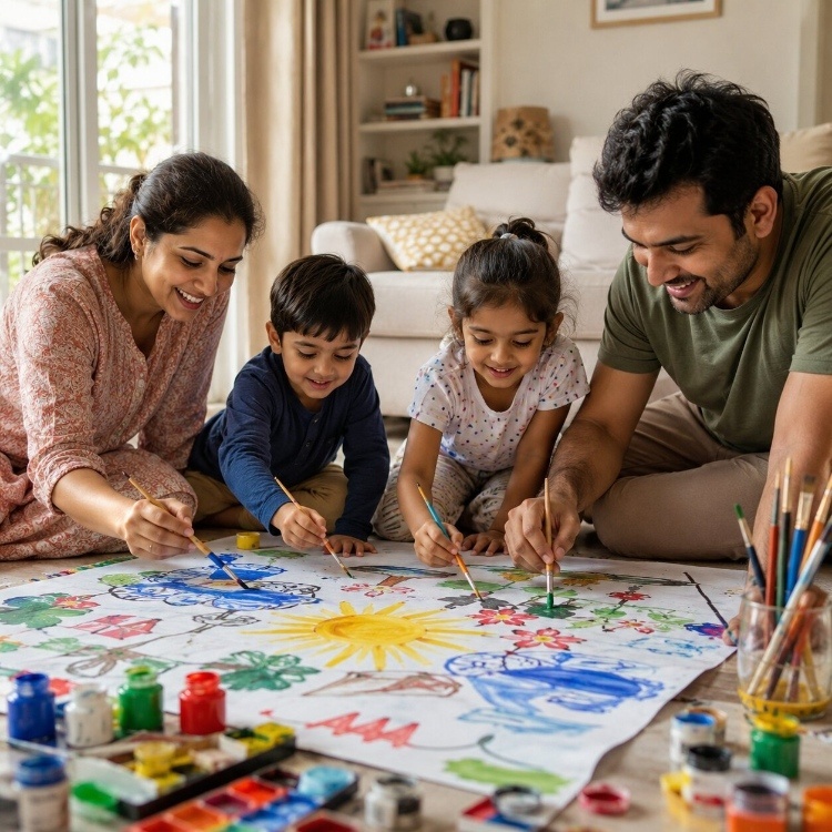 Joyful collaborative creative Art