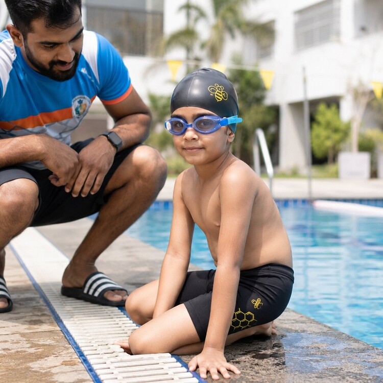Learning swimming