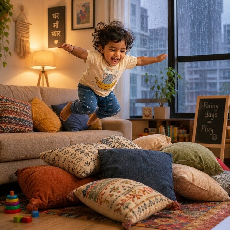 Playing in Living Room