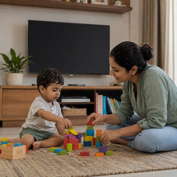 Parent toddler engaged