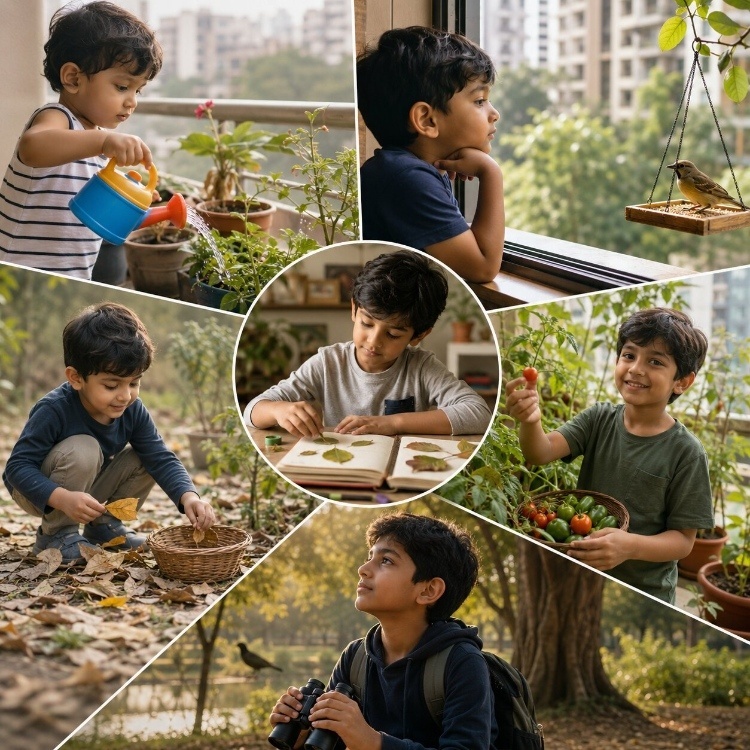 A child grown from toddler to pre-teen