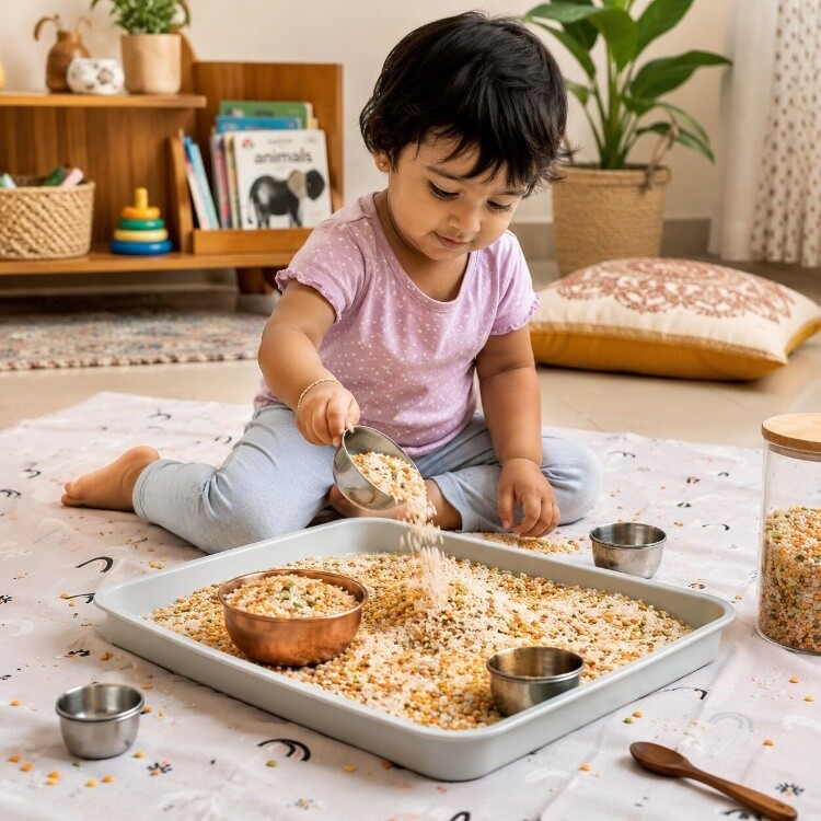 Sensory Rice Tray