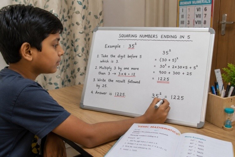 Squaring numbers ending in 5