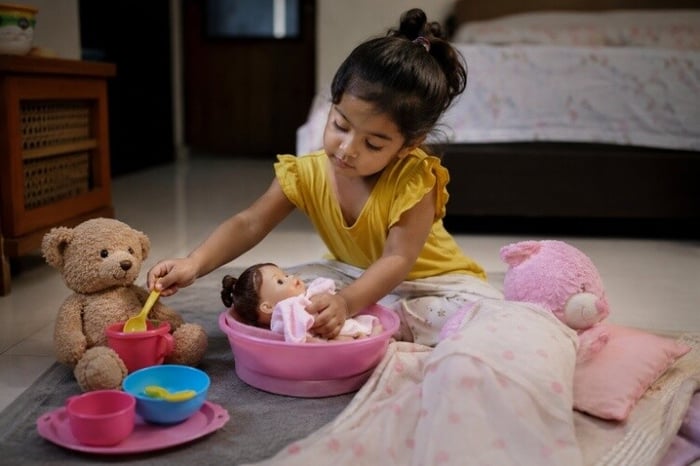 Doll or teddy care routines
