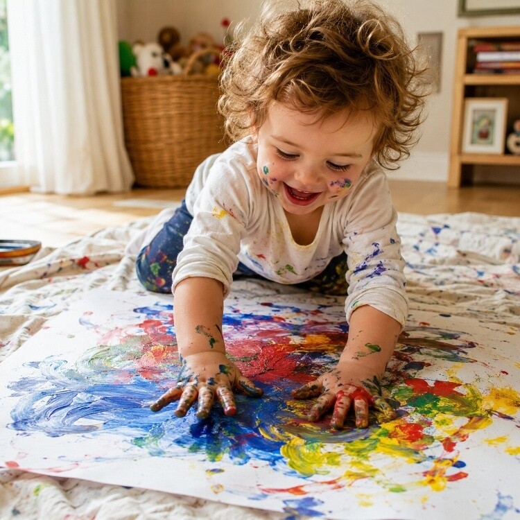 Toddler Finger painting