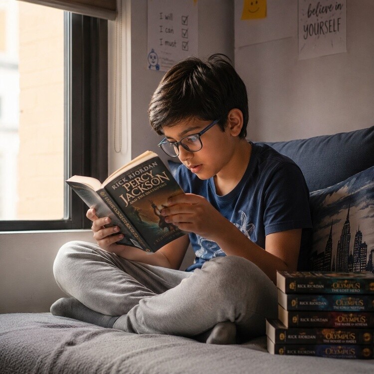 Bedroom reading book