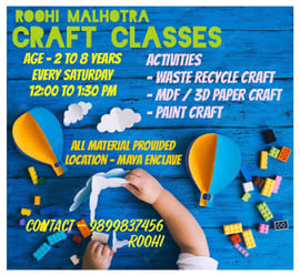 Roohi Malhotra- Craft Classes 